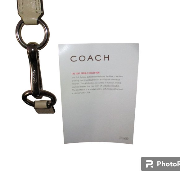 Coach Beige Pebbled Leather Handbag - Picture 5 of 7